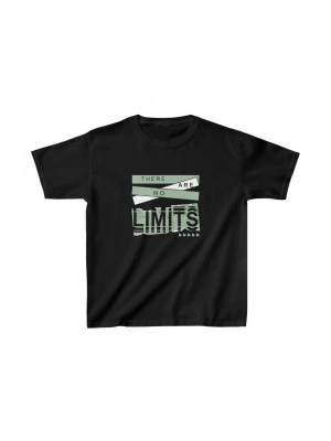 Unisex Çocuk Baskılı T-Shirt - Siyah