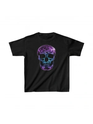 Unisex Çocuk Baskılı T-Shirt - Siyah