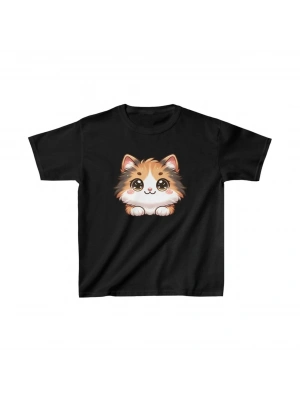 Unisex Çocuk Baskılı T-Shirt - Siyah