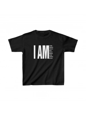 Unisex Çocuk Baskılı T-Shirt - Siyah