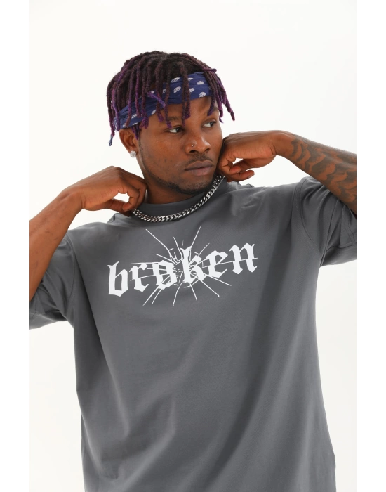 Toptan Oversize Tişört - Broken Gangsta