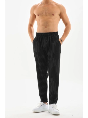 Toptan Jogger Pantolon - çizgili kumaş duble paça