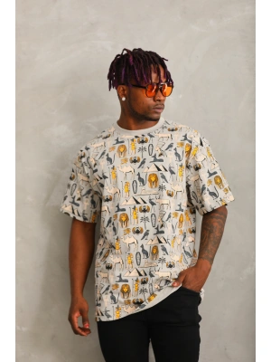 Toptan Oversize Tişört - Mısır Ön Arka Kollar