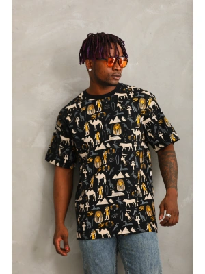 Toptan Oversize Tişört - Mısır Ön Arka Kollar