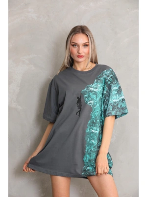 Toptan Oversize Tişört -Dağa Tırmanan