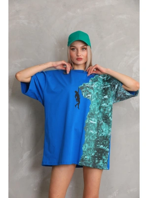 Toptan Oversize Tişört -Dağa Tırmanan