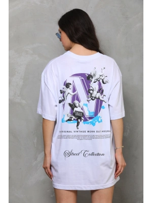 Toptan Oversize Tişört - Küçük Melekler Arkada