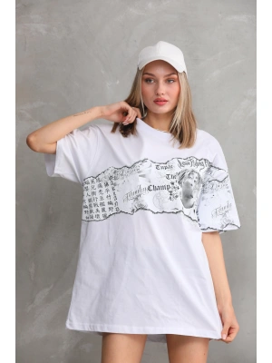 Toptan Oversize Tişört - Tupac Kollu
