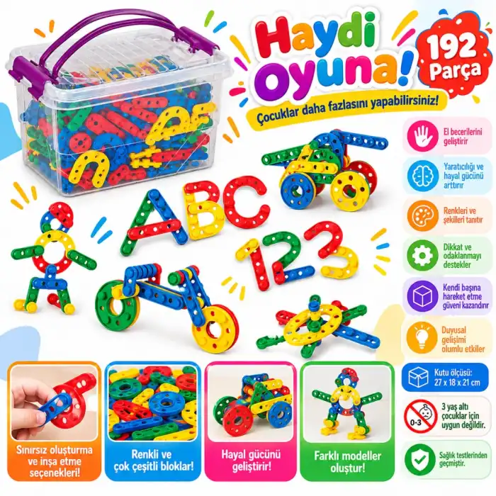 01903 Click Clack 192 Parça BLOK