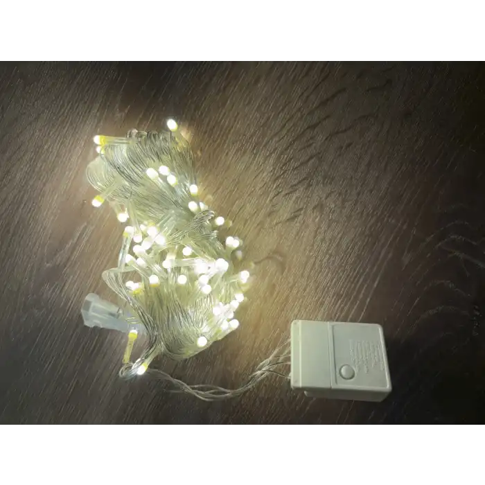 10m 100 Led Damla Uçlu Gün Işığı Şeffaf Kablo Mz-17-4