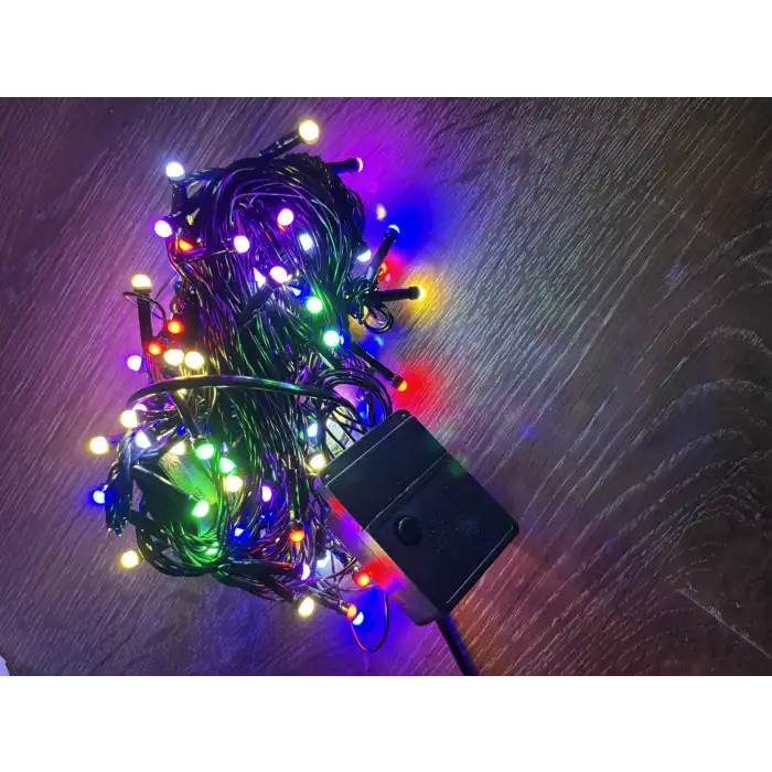 10m 100 Led Damla Uçlu Rgb Işık Siyah Kablo Mz-17-2