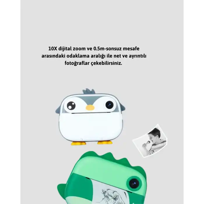 12 Özel Efektli ve Self-Timer Fonksiyonlu Baskı Kamera