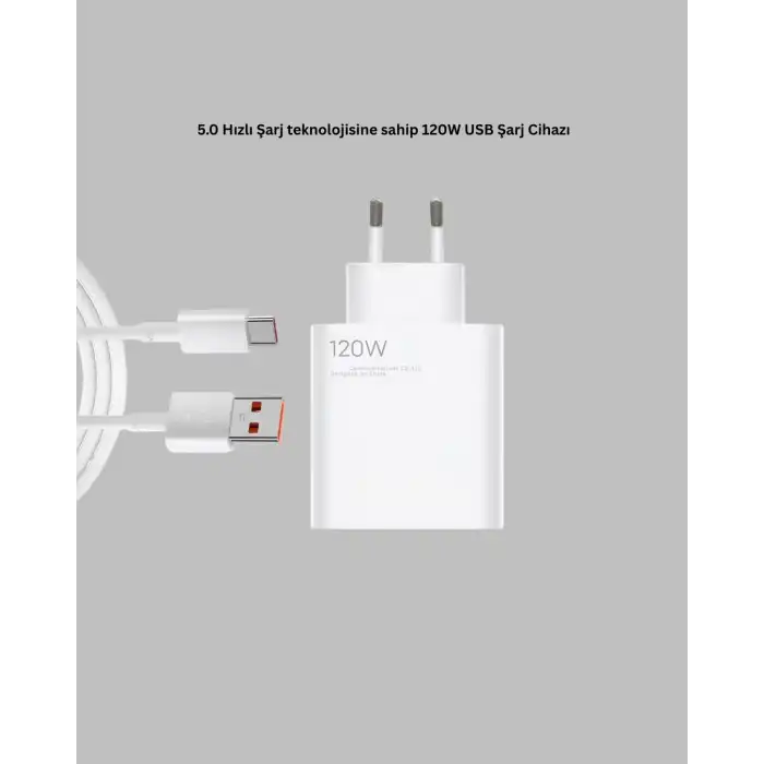 120 Watt Type C Şarj Başlığı Poco X3 X4 X5 Pro Uyumlu