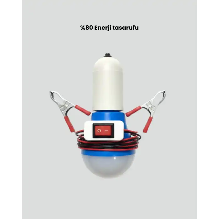 12V LED Ampul Anahtarlı Kablolu Pratik Aydınlatma