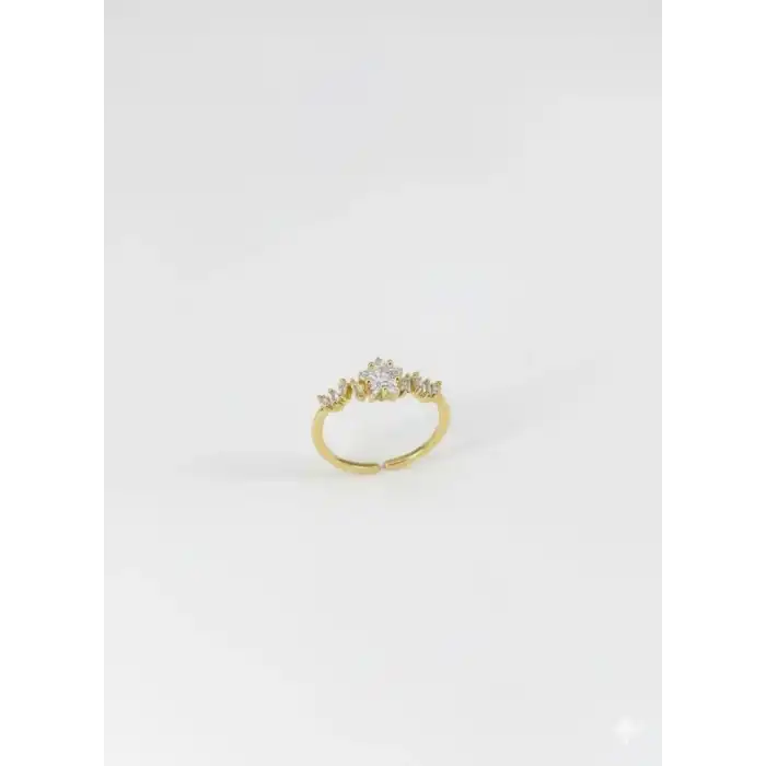 14 K Gold Kaplama Yzirkon Taşlı Yüzük