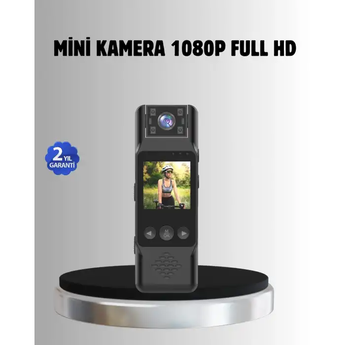 180° Döner Lensli Mini Kamera 1080P Full HD Hareket Algılama 1200mAh
