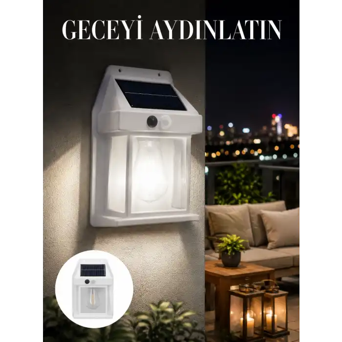 1800 mAh Pilli Solar Duvar Aydınlatma Yeni Nesil