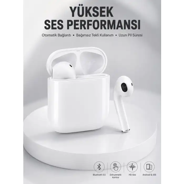 2. Nesil Bluetooth Android ve İOS Uyumlu Kablosuz Kulaklık Çağrı Cevaplama