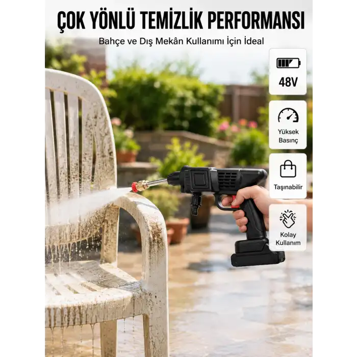 2025 Model 48V Şarjlı Basınçlı Yıkama Tabancası Orijinal Seri