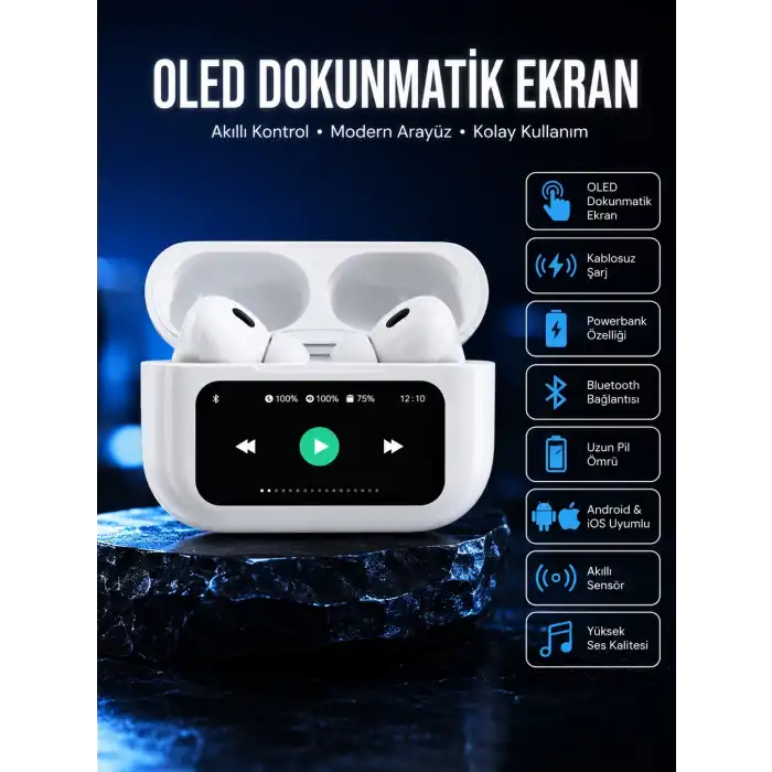 2025 Model Bluetooth Kulaklık Dokunmatik Ekran Yüksek Ses Kalitesi Yeni Nesil
