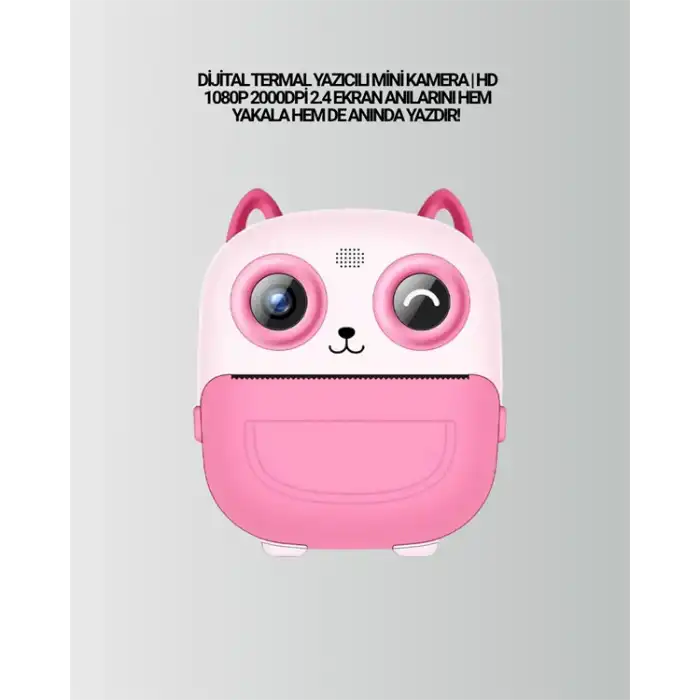 2.4” Ekranlı Mini Kamera – 1080p Kayıt + Mürekkepsiz Yazdırma
