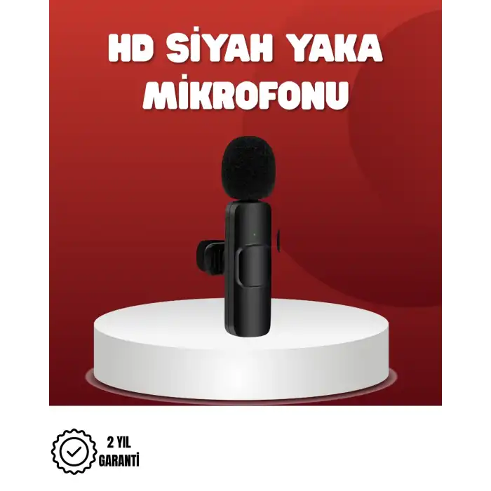 2’li Kablosuz Yaka Mikrofonu iPhone İçin Profesyonel Video Ses