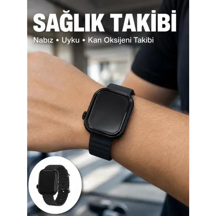 3 Kordonlu Akıllı Saat Bluetooth Arama ve Akıllı Bildirim Destekli