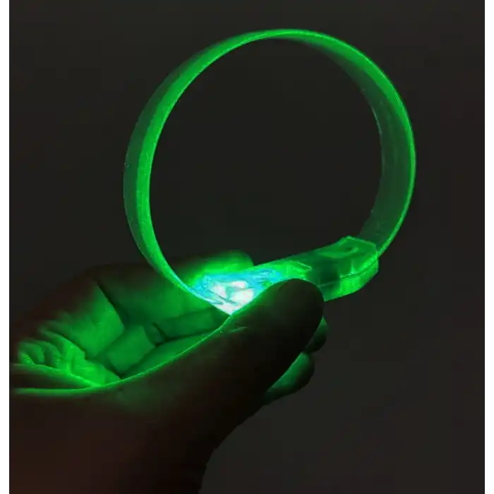 3 Modlu Pilli Led Işıklı Esnek Parti Bilekliği Yeşil