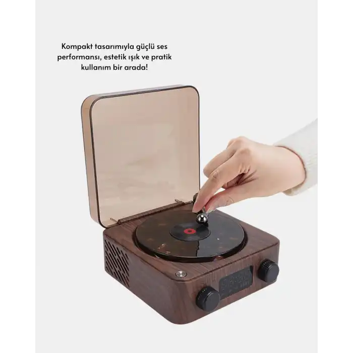 3-ü-1 Arada Bluetooth Hoparlör – Işıklı Saat ve Gece Lambası Yeni Nesil