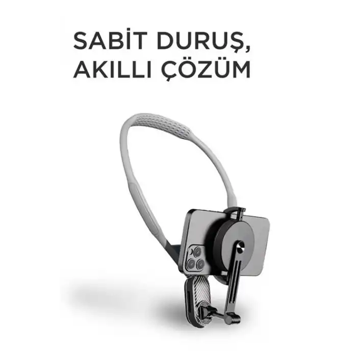 360 Derece Ayarlanabilir Boyun Askılı Manyetik Telefon Tutucu