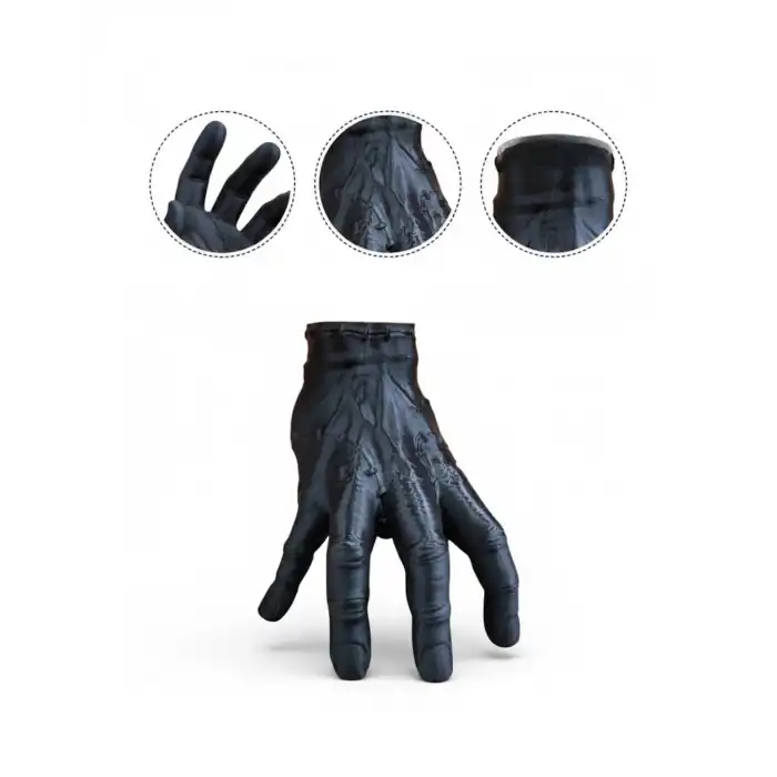 3D Siyah El Biblo 27x22 cm İddialı Ev Dekorasyonu