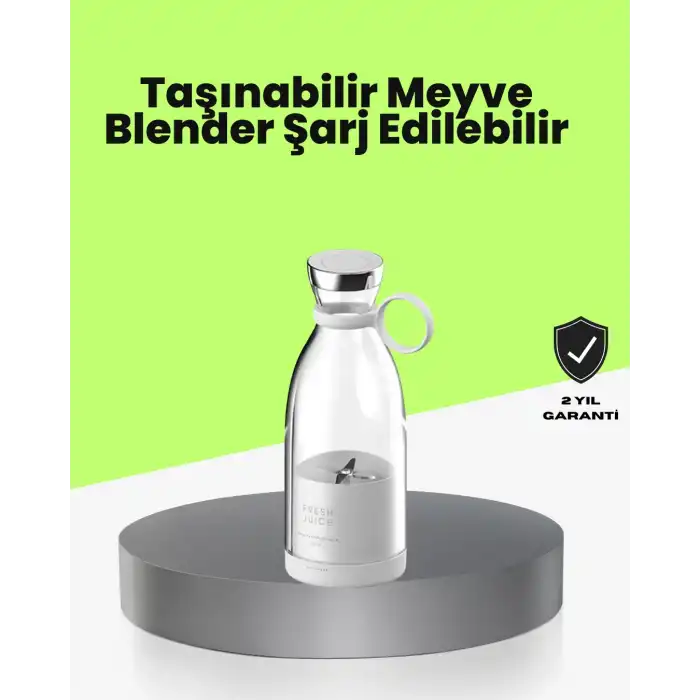 4 Bıçaklı Gıda Sınıfı Paslanmaz Çelik Taşınabilir Blender