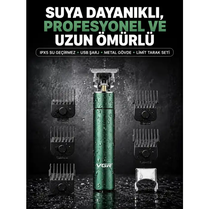 4 Limit Taraklı IPX5 Su Geçirmez Saç Kesme Makinesi
