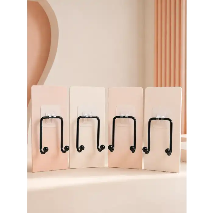 4lü Yapışkanlı Askı Seti Mutfak Banyo ve Ev İçin Duvar Askısı