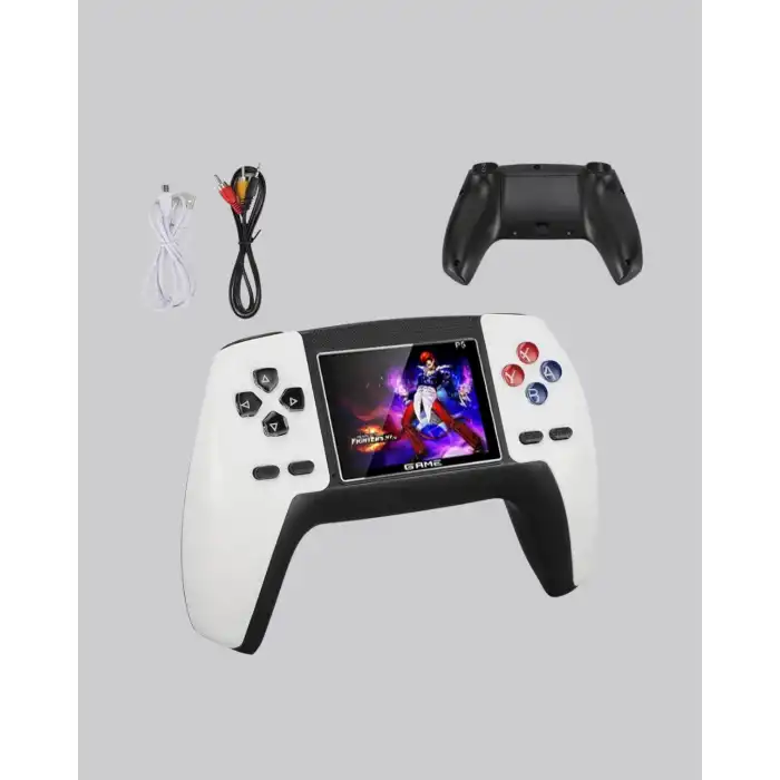 520 Klasik Oyunlu P5™ ControllerView Retro Konsol – Şarjlı,  Ergonomik Tasarım