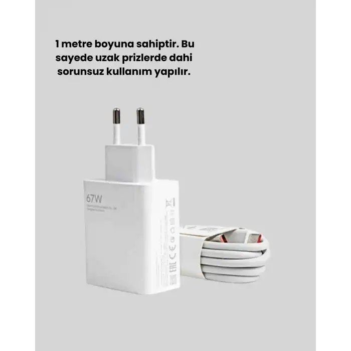 67 Watt Type C Hızlı Şarj Başlık Xiaomi Black Shark Uyumlu
