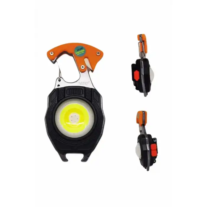 7 Modlu Mini Led Lamba Anahtarlık USB Şarjlı Kamp İçin Taşınabilir