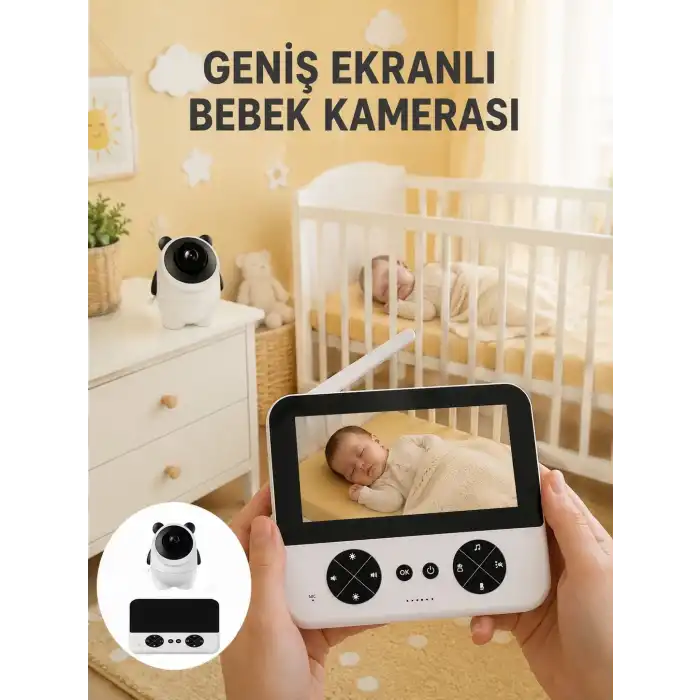 720P HD Gece Görüşlü Kablosuz Bebek Kamerası İki Yönlü Sesli Yeni Nesil