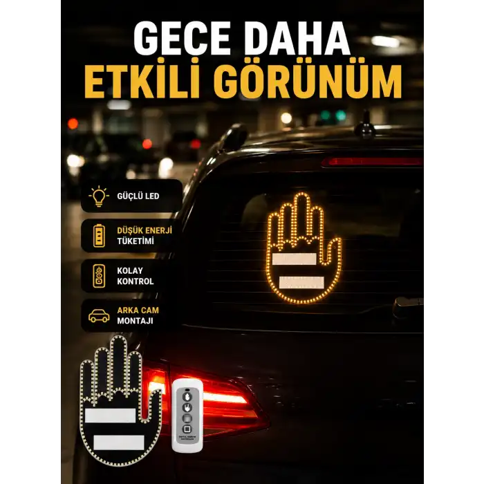 A Kalite Uzaktan Kumandalı LED Park Uyarı Işığı El Figürlü Model