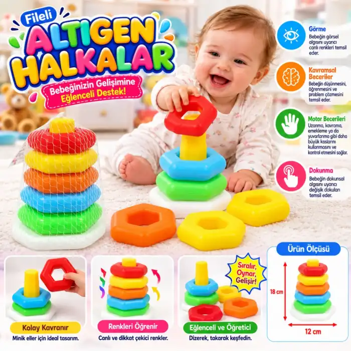 AE-1511 FİLELİ ALTIGEN HALKALAR