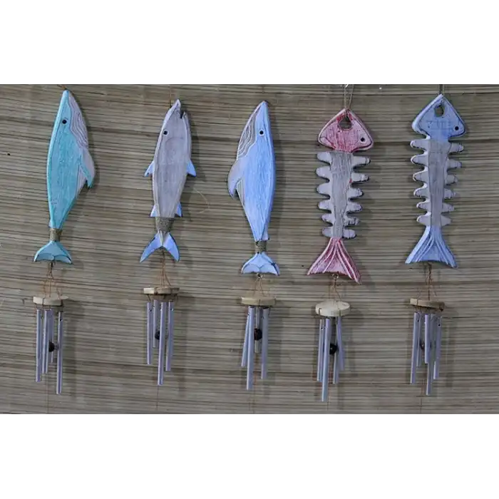 Ahşap Balıklı Metal Çan No:5