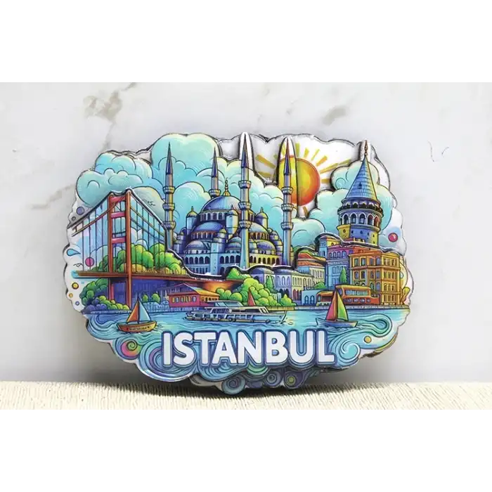 Ahşap İstanbul Temalı Magnet Alk4361