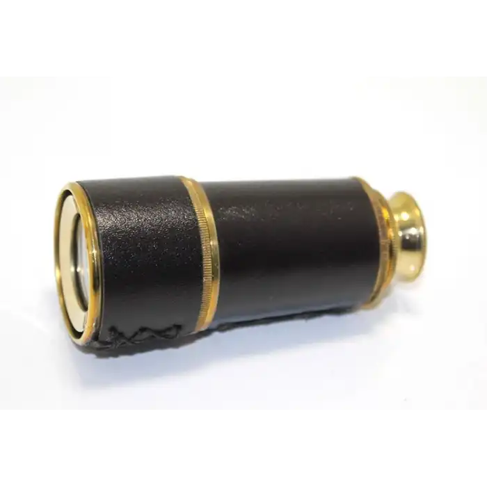 Ahşap Kutulu Derili Pirinç Dürbün 7669