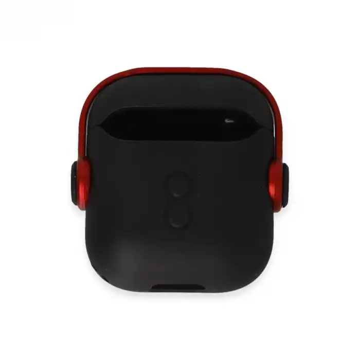 Airpods 2 (2.nesil) Cool Kılıf - Siyah-kırmızı