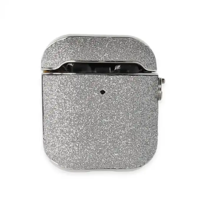 Airpods 2 (2.nesil) Spell Simli Kılıf - Gümüş