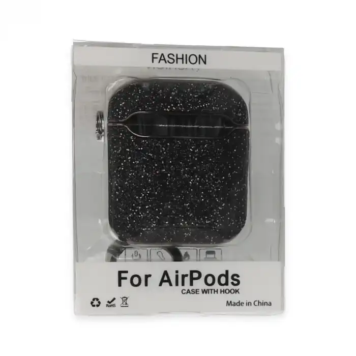 Airpods 2 (2.nesil) Spell Simli Kılıf - Siyah