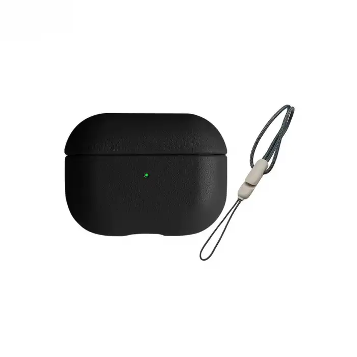 Airpods 3 (3.nesil) 405 Deri Kılıf - Siyah