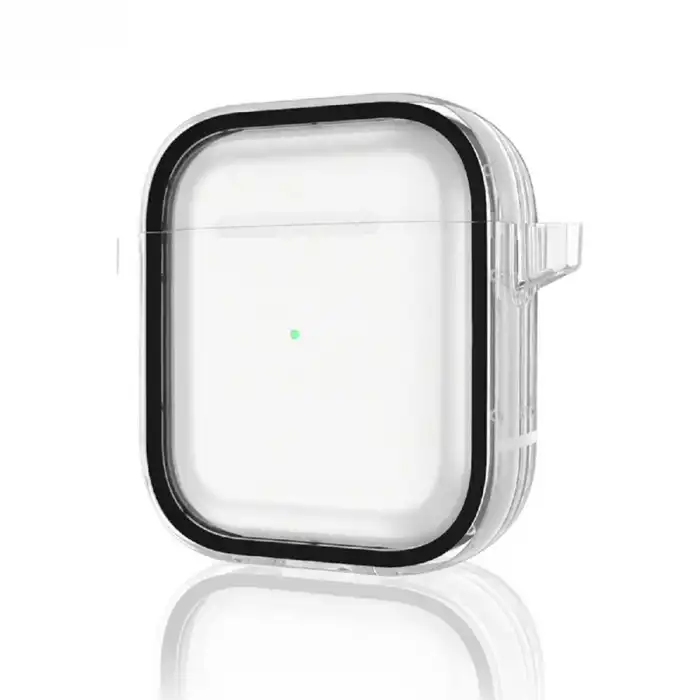 Airpods 4 (4.nesil) Shiny Şeffaf Kılıf - Siyah