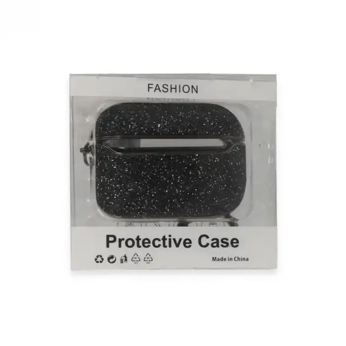 Airpods Pro (1.nesil) Spell Simli Kılıf - Siyah