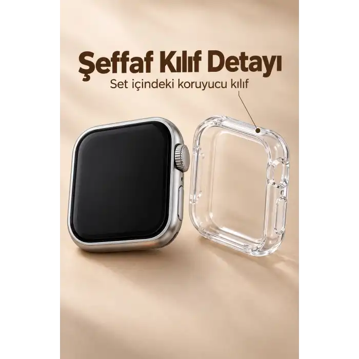 Akıllı Saat Bluetooth Aramalı ve 7 Kordonlu Set